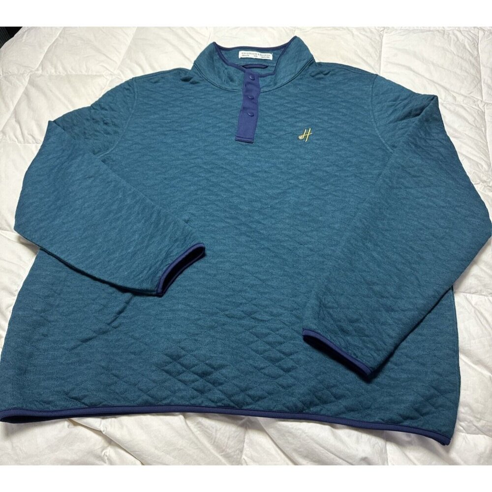 Holderness & Bourne Green Mens Sz XXL Tailored Fit Quilted Jacket Quarter Button